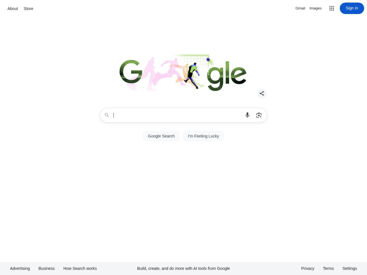 Google Search (Classic Mode) — главная страница сайта