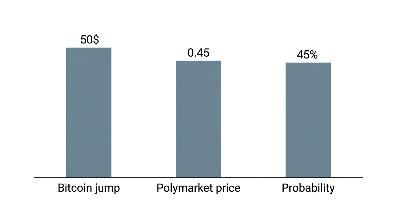 Four glowing digital icons representing diverse trading strategies float above a sleek circuit board to illustrate what is a polymarket trading bot