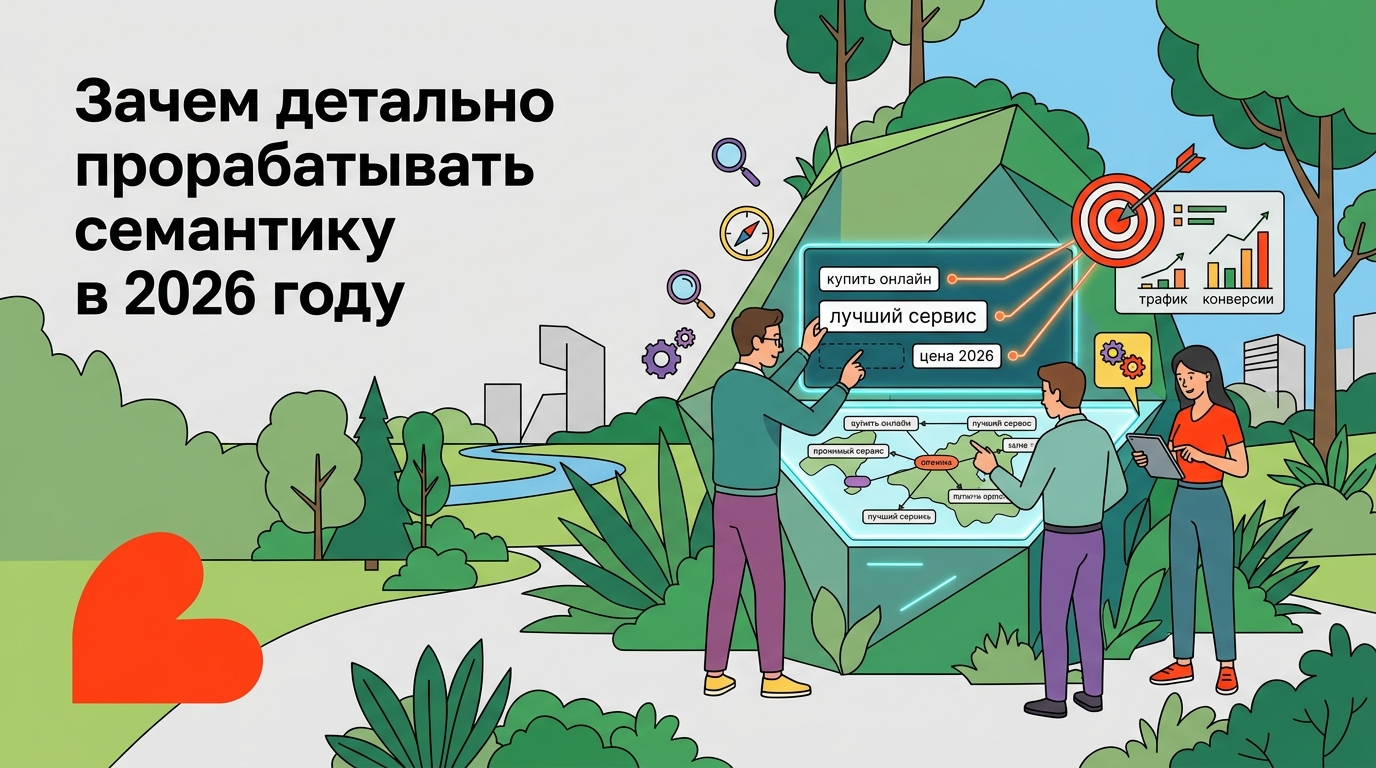 Специалист анализирует разветвленную структуру поисковых запросов на экране монитора для настройки эффективного подбора ключевых слов в Директе